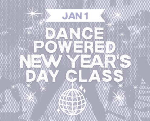 Jennifer Cepeda teaching DancePowered dance fitness New Years class in Seattle