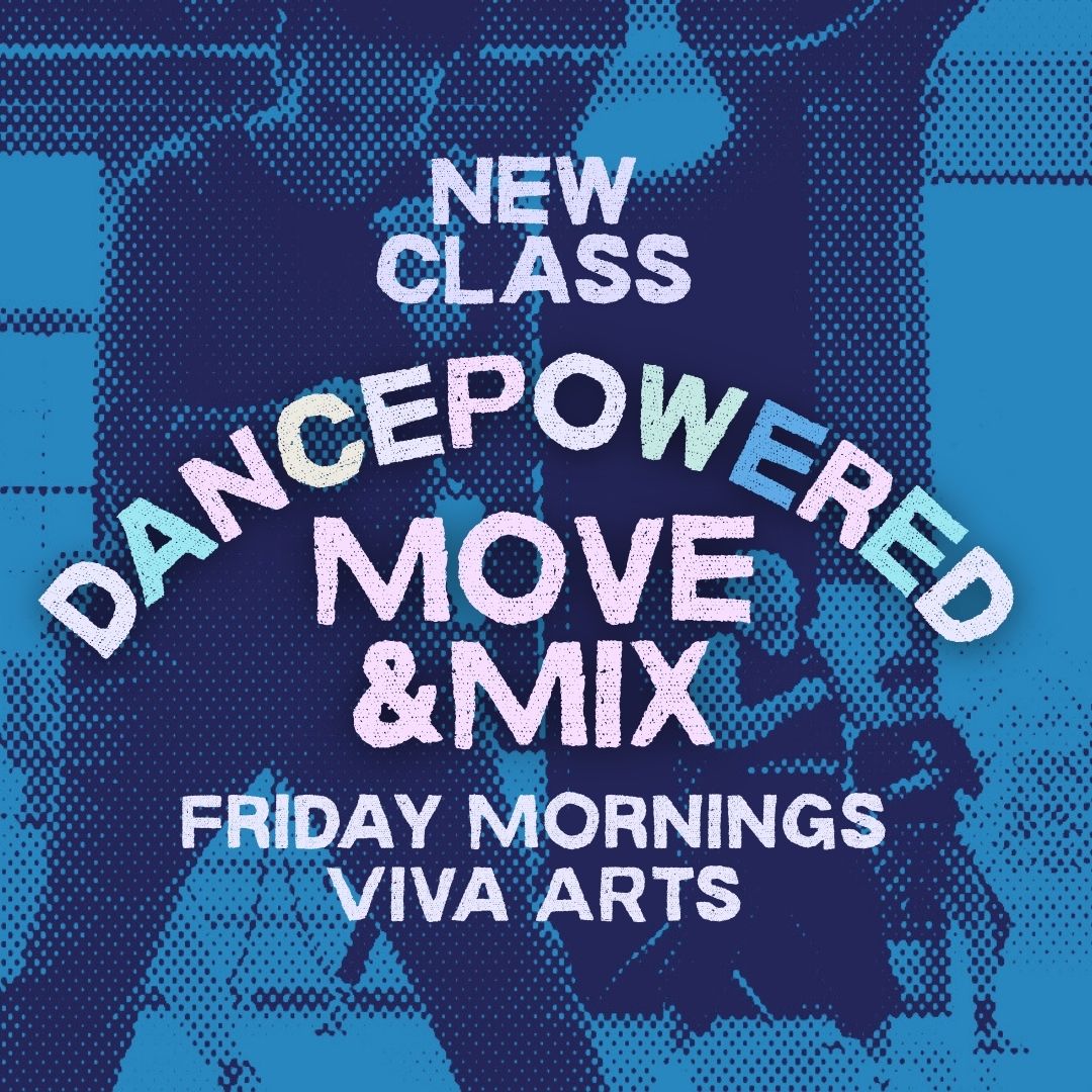 Graphic for Move & Mix by DancePowered, promoting a new class format in West Seattle